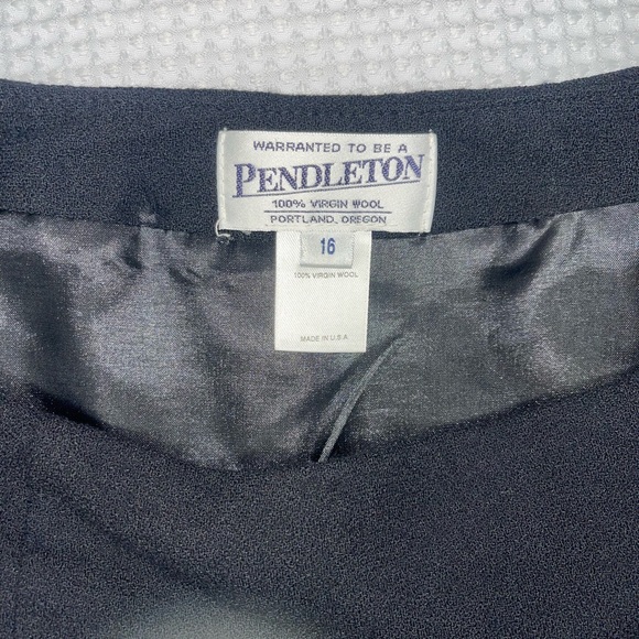 Black Pendleton Pencil Skirt - Picture 4 of 8